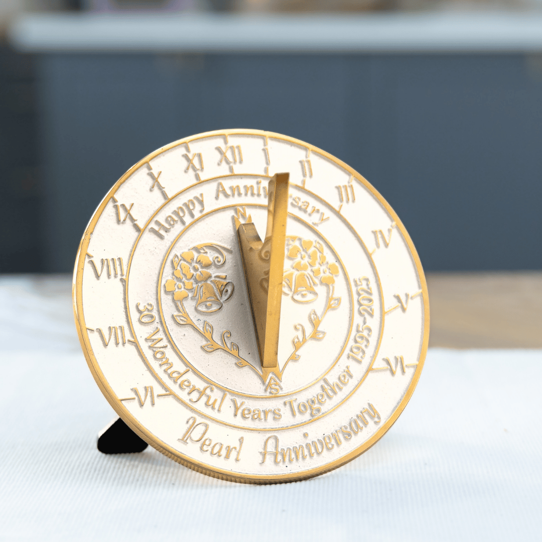 Pearl 30th Anniversary Sundial Gift - The Metal Foundry