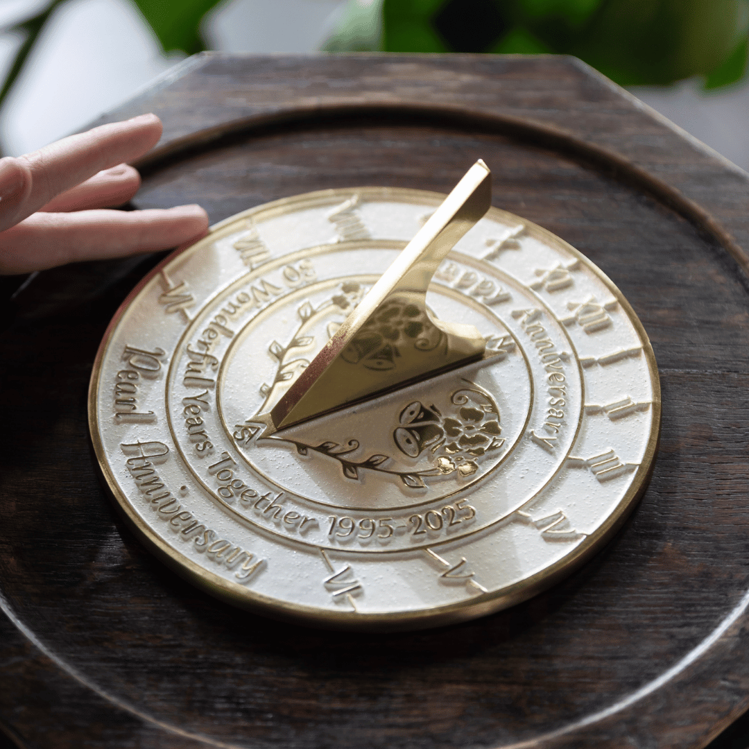 Pearl 30th Anniversary Sundial Gift - The Metal Foundry