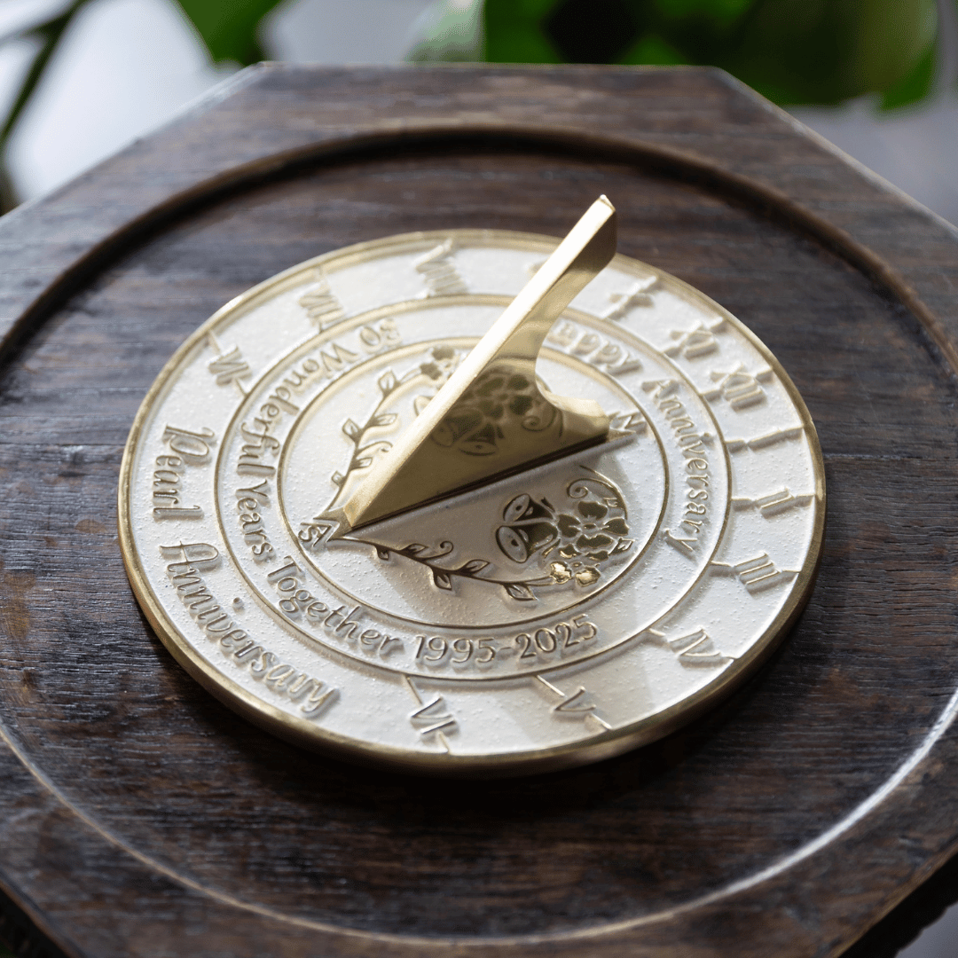 Pearl 30th Anniversary Sundial Gift - The Metal Foundry