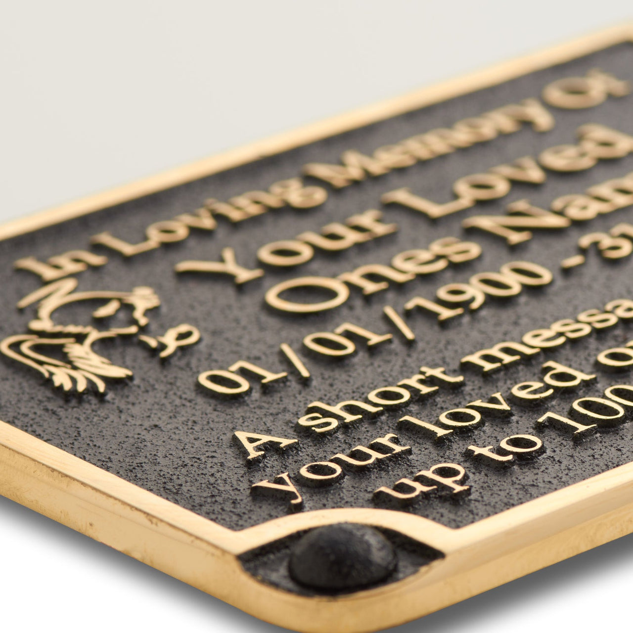 Angels Personalised Memorial Plaque - The Metal Foundry