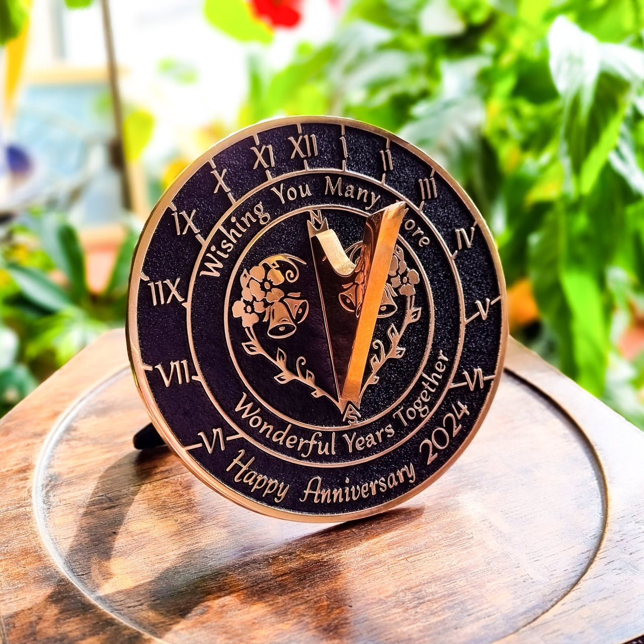 Anniversary Sundial Gift ‘Wonderful Years Together’ - The Metal Foundry