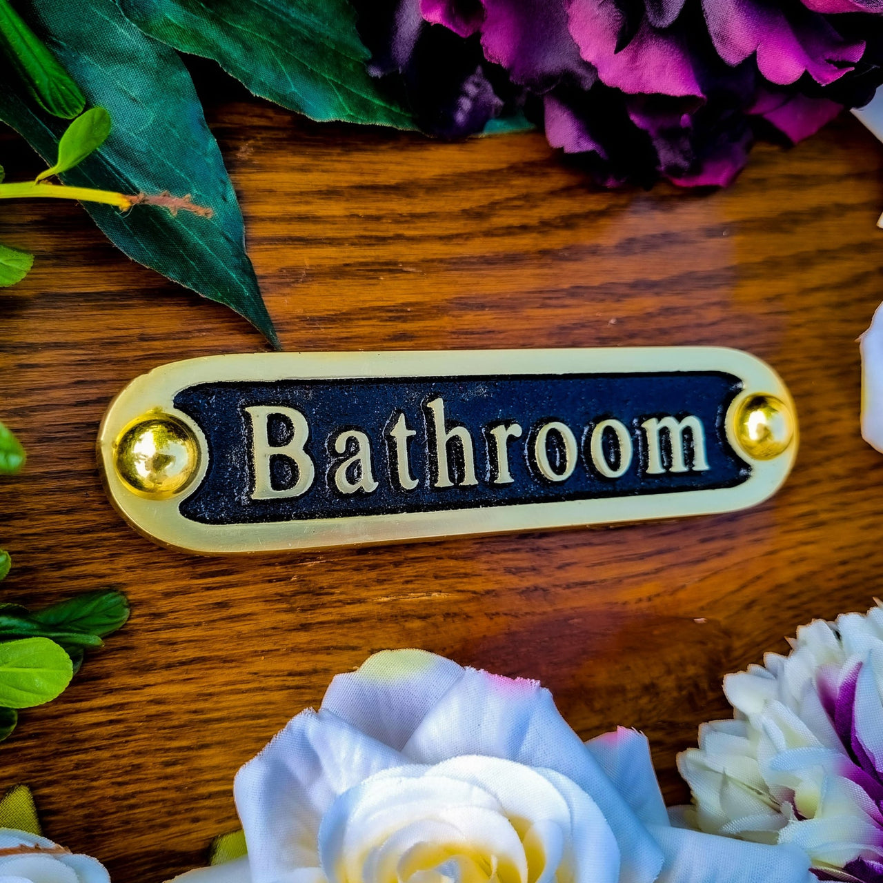 'Bathroom' Door Sign - The Metal Foundry