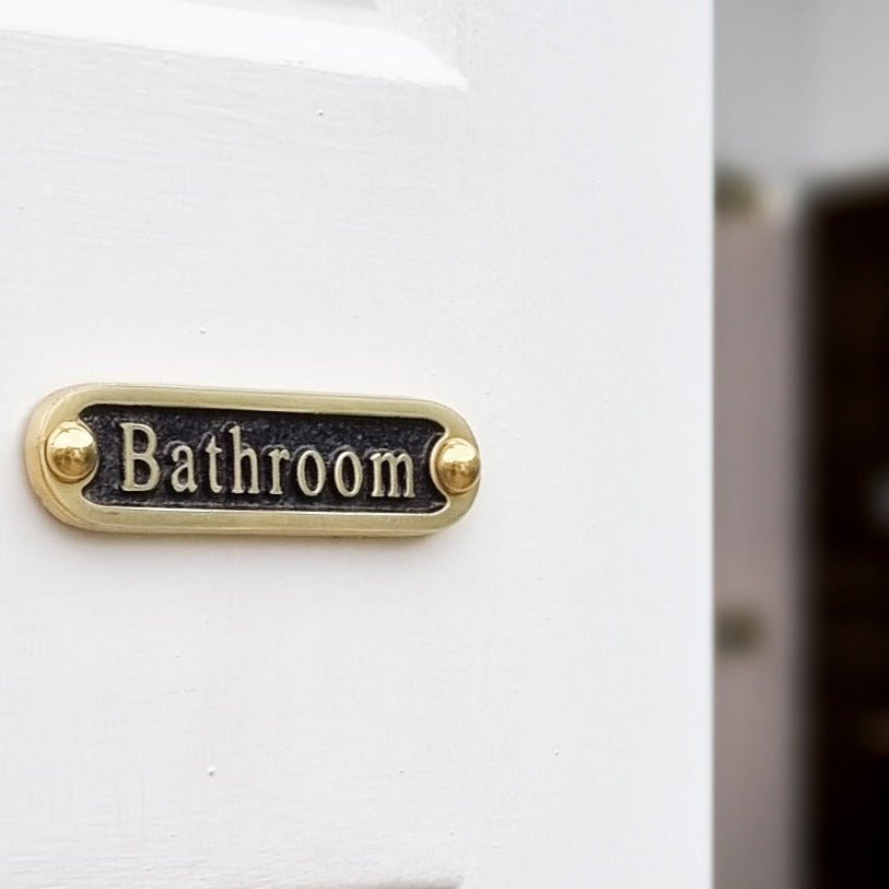 'Bathroom' Door Sign - The Metal Foundry