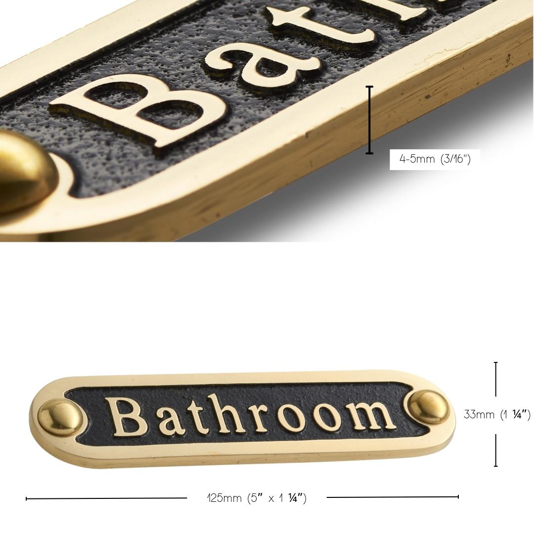 'Bathroom' Door Sign - The Metal Foundry