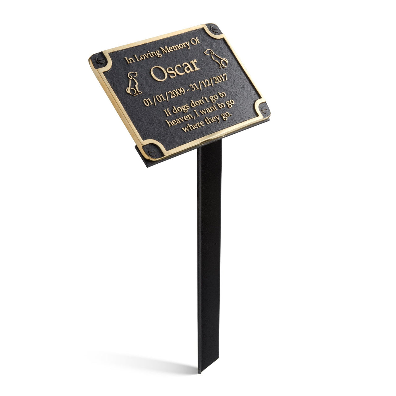 Cat Personalised Memorial Plaque - The Metal Foundry